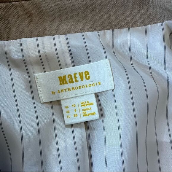 Anthropologie Maeve Cropped Short Sleeve Blazer 6 - Picture 4 of 7